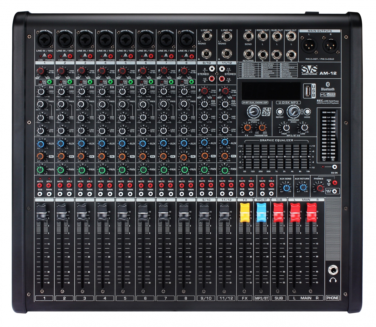SVS Audiotechnik mixers AM-12 Микшерный пульт аналоговый, 12-канальный в Химках