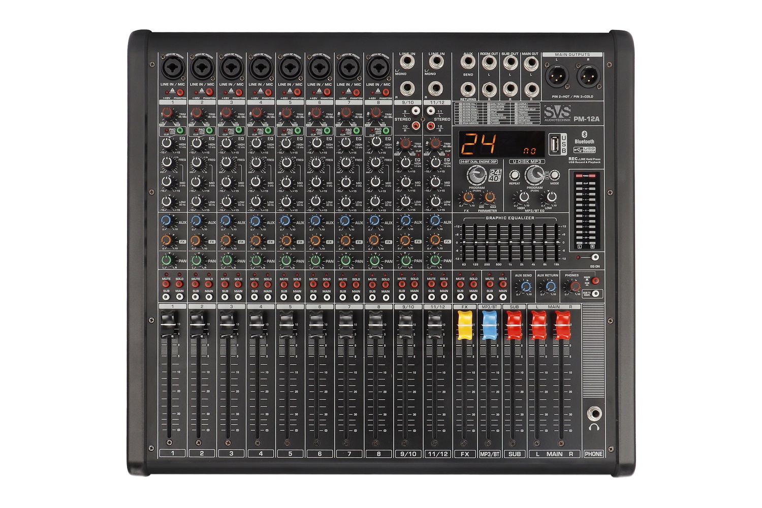 SVS Audiotechnik mixers PM-12A Активный аналоговый микшерный пульт, 12-канальный в Химках